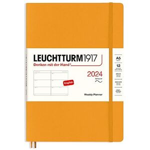 LEUCHTTURM1917 367660 Weekly Diary Softcover Medium (A5) 2024 12 Months Rising Sun English LEUCHTTURM1917 367660 Weekly Diary Softcover Medium (A5) 2024 12 Months Rising Sun English