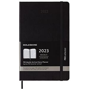 Moleskine Weekly Professional Planner 2023, 12-Month Weekly Diary with Vertical Layout, Planner with Hourly Breakdown, Hard Cover, Large Size 13 x 21 cm, Colour Black Moleskine Weekly Professional Planner 2023, 12-Month Weekly Diary with Vertical Layout, Planner with Hourly Breakdown, Hard Cover, Large Size 13 x 21 cm, Colour Black