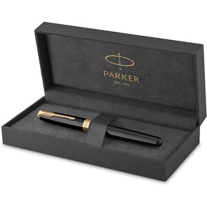 PARKER Sonnet Fountain Pen Black Lacquer with Gold Trim Fine Nib Gift Box PARKER Sonnet Fountain Pen Black Lacquer with Gold Trim Fine Nib Gift Box
