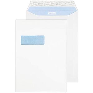 Blake Premium Office C4 324 x 229 mm 120 gsm Peel & Seal Window Pocket Envelopes (36116) Ultra White Wove Pack of 250 Blake Premium Office C4 324 x 229 mm 120 gsm Peel & Seal Window Pocket Envelopes (36116) Ultra White Wove Pack of 250