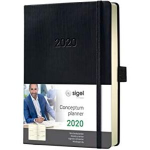 Sigel C2013 Weekly diary 2020, approx. A6, black, hadcover Conceptum,Approx. A6 (10, 8 x 15.1 cm) Sigel C2013 Weekly diary 2020, approx. A6, black, hadcover Conceptum,Approx. A6 (10, 8 x 15.1 cm)