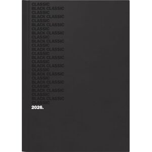 BRUNNEN Book Calendar Model 795 2026 "Black Classic" A5, Plastic BRUNNEN Book Calendar Model 795 2026 "Black Classic" A5, Plastic