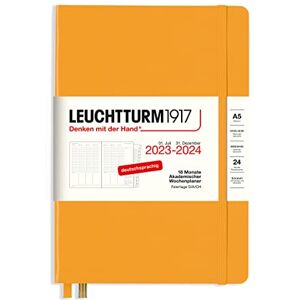 LEUCHTTURM1917 367554 Academic Weekly Planner Medium (A5) 2024, 18 Months, Rising Sun, German LEUCHTTURM1917 367554 Academic Weekly Planner Medium (A5) 2024, 18 Months, Rising Sun, German
