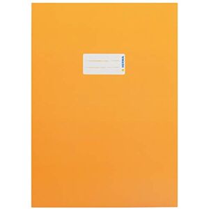 HERMA 19747 Notebook Covers A4 Cardboard Orange, Pack of 10, Notebook Covers with Labelling Field Made of Sturdy and Extra Strong Paper, Exercise Book Cover Set for School Notebooks, Coloured HERMA 19747 Notebook Covers A4 Cardboard Orange, Pack of 10, Notebook Covers with Labelling Field Made of Sturdy and Extra Strong Paper, Exercise Book Cover Set for School Notebooks, Coloured