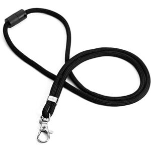 Durable Textile Lanyard with Carabiner Clip Made of Recycled rPET Pack of 10 Black Necklaces Universal Badge Holder Durable Textile Lanyard with Carabiner Clip Made of Recycled rPET Pack of 10 Black Necklaces Universal Badge Holder