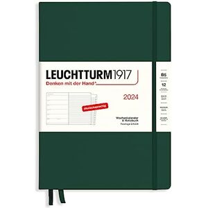 LEUCHTTURM1917 367749 Weekly Calendar & Notebook Composition (B5) 2024, with Extra Book for Addresses and Anniversaries, Forest Green, German, 12 Months LEUCHTTURM1917 367749 Weekly Calendar & Notebook Composition (B5) 2024, with Extra Book for Addresses and Anniversaries, Forest Green, German, 12 Months
