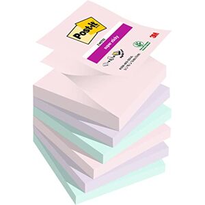 Post-it Super Sticky Z-Notes Soulful Color Collection, Pack of 6 Pads, 90 Sheets per Pad,76 mm x 76 mm, Pink, Purple, Green Extra Sticky Notes for Note Taking, to Do Lists & Reminders Post-it Super Sticky Z-Notes Soulful Color Collection, Pack of 6 Pads, 90 Sheets per Pad,76 mm x 76 mm, Pink, Purple, Green Extra Sticky Notes for Note Taking, to Do Lists & Reminders