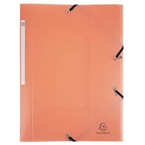 Exacompta Ref. 55177E set of 5 folders with elastic bands 3 polypropylene flaps dimensions 24 x 32 cm for A4 format Chromaline Pastel coral colour Exacompta Ref. 55177E set of 5 folders with elastic bands 3 polypropylene flaps dimensions 24 x 32 cm for A4 format Chromaline Pastel coral colour