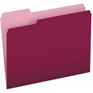 Pendaflex Two-Tone Color File Folders, Letter Size, 1/3 Cut, Burgundy, 100 Per Box (152 1/3 BUR) Pendaflex Two-Tone Color File Folders, Letter Size, 1/3 Cut, Burgundy, 100 Per Box (152 1/3 BUR)