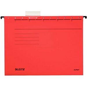 Leitz Esselte Alpha 19853025 Suspension File Coloured Chipboard Pack of 5 Red Leitz Esselte Alpha 19853025 Suspension File Coloured Chipboard Pack of 5 Red