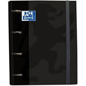 Oxford , 4 Ring Binder A4+ Extra Hard Cover with Rubber, Includes 5 x 5 Grid Refill, Black Oxford , 4 Ring Binder A4+ Extra Hard Cover with Rubber, Includes 5 x 5 Grid Refill, Black