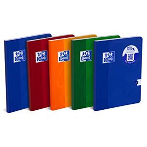 Oxford 400017512 Esse A4 Folder with Semi-Hard Cover, 96 Sheets, Squared, Pack of 5 Assorted Colours Oxford 400017512 Esse A4 Folder with Semi-Hard Cover, 96 Sheets, Squared, Pack of 5 Assorted Colours