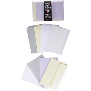 Clairefontaine 20841C Set of 40 Self-Adhesive Envelopes Format 9x14cm 40 Plain Cards Format 8,2x12,8cm Pollen Correspondence Wedding Theme 5 Different Colours Clairefontaine 20841C Set of 40 Self-Adhesive Envelopes Format 9x14cm 40 Plain Cards Format 8,2x12,8cm Pollen Correspondence Wedding Theme 5 Different Colours