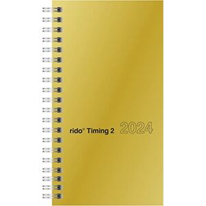 rido/idé Weekly calendar model Timing 2 2024, 2 pages = 1 week, sheet size 9.3 x 17.2 cm, gold rido/idé Weekly calendar model Timing 2 2024, 2 pages = 1 week, sheet size 9.3 x 17.2 cm, gold