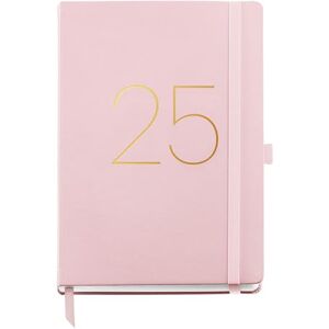 Miquelrius 2025 Diary, Yearly Diary 155 x 213 mm, Day Page Agenda, Flexible Cover with Stitched Leather, Elastic Closure, Inner Pocket, Paper 80 g/m², Catalan, English and Portuguese, Pink Miquelrius 2025 Diary, Yearly Diary 155 x 213 mm, Day Page Agenda, Flexible Cover with Stitched Leather, Elastic Closure, Inner Pocket, Paper 80 g/m², Catalan, English and Portuguese, Pink