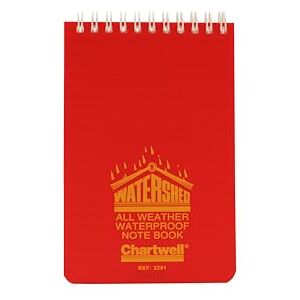 Exacompta Ref 2291Z Chartwell Watershed' All-Weather Waterproof Pocket Notepad (50 Pages) 156 x 101mm in Size, Lined Rulings Suitable for Use in Wet Conditions Exacompta Ref 2291Z Chartwell Watershed' All-Weather Waterproof Pocket Notepad (50 Pages) 156 x 101mm in Size, Lined Rulings Suitable for Use in Wet Conditions