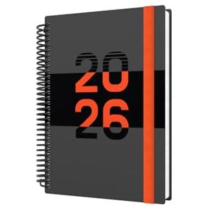 Collins Delta 2026 12 Month Calendar Year Planner, Day-To-Page with 1/2 Hourly Appointments Diary, A5 Wiro Bound Cover Orange (FP51.44-26) Collins Delta 2026 12 Month Calendar Year Planner, Day-To-Page with 1/2 Hourly Appointments Diary, A5 Wiro Bound Cover Orange (FP51.44-26)