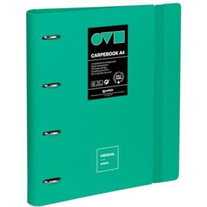 Grafoplás Grafoplas 4 Ring Binder A4 Carpebook Polyfoam Durable and Ultralight Minimal Turquoise Includes Refill, Dividers and Envelope Perfect for Organizing School Subjects Grafoplás Grafoplas 4 Ring Binder A4 Carpebook Polyfoam Durable and Ultralight Minimal Turquoise Includes Refill, Dividers and Envelope Perfect for Organizing School Subjects
