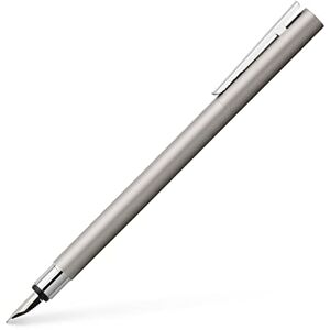 Faber Neo Slim 342101 Fountain Pen Stainless Steel Nib Width F Matte Silver Faber Neo Slim 342101 Fountain Pen Stainless Steel Nib Width F Matte Silver