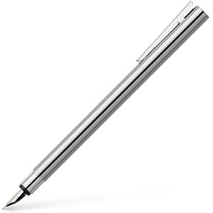 Faber 342000 Neo Slim Stainless Steel M Fountain Pen Faber 342000 Neo Slim Stainless Steel M Fountain Pen