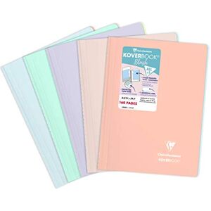 Clairefontaine 376781C Set of 5 Spiral Notebooks Koverbook Blush A4 21x29,7 cm 160 Ruled Pages White Paper 90 g Opaque Polypro Cover Random Colours Clairefontaine 376781C Set of 5 Spiral Notebooks Koverbook Blush A4 21x29,7 cm 160 Ruled Pages White Paper 90 g Opaque Polypro Cover Random Colours
