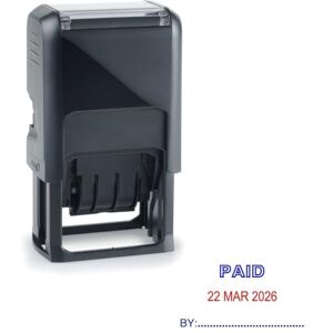 Trodat Paid Date Stamp Self Inking Dual Red/Blue Stamper 39 x 23mm Trodat Paid Date Stamp Self Inking Dual Red/Blue Stamper 39 x 23mm