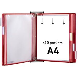 Djois Tarifold Technic Wall Display Unit with 5 Clip-on Index Tabs and 10 Pockets A4 Red Ref 414103 Djois Tarifold Technic Wall Display Unit with 5 Clip-on Index Tabs and 10 Pockets A4 Red Ref 414103