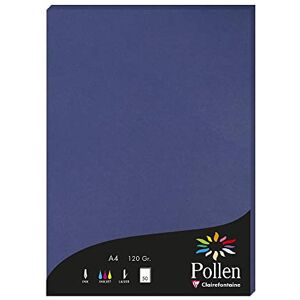Clairefontaine 4284C Wallet of 50 Sheets Format A4 (21x29,7cm) 120gsm Colour Midnight Blue Invitation Paper Events Correspondence Pollen Range Premium Smooth Clairefontaine 4284C Wallet of 50 Sheets Format A4 (21x29,7cm) 120gsm Colour Midnight Blue Invitation Paper Events Correspondence Pollen Range Premium Smooth