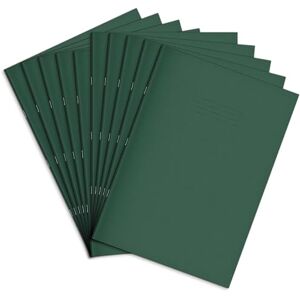 Rhino Oversized Exercise Books, 80-Page / 8mm Lined with Margin Paper Notebook, 10-Pack, 13 x 9 Writing Book, Office & School Stationery Supplies, Dark Green Rhino Oversized Exercise Books, 80-Page / 8mm Lined with Margin Paper Notebook, 10-Pack, 13 x 9 Writing Book, Office & School Stationery Supplies, Dark Green