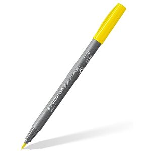 STAEDTLER 371-1 Pigment Arts Brush Pen Yellow (Box of 10) STAEDTLER 371-1 Pigment Arts Brush Pen Yellow (Box of 10)