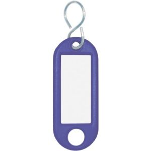 WEDO 262813403 Key Ring for Labelling, Blue, Pack of 100, with S-Hook WEDO 262813403 Key Ring for Labelling, Blue, Pack of 100, with S-Hook