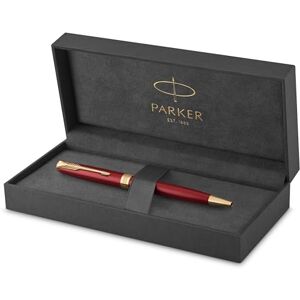 PARKER Sonnet Ballpoint Pen Red Lacquer with Gold Trim Medium Point Black Ink Gift Box PARKER Sonnet Ballpoint Pen Red Lacquer with Gold Trim Medium Point Black Ink Gift Box