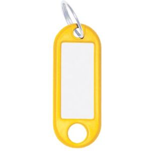 WEDO 262811805 Keyring for Labelling, Yellow, Pack of 100, with Ring WEDO 262811805 Keyring for Labelling, Yellow, Pack of 100, with Ring