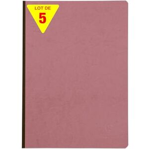 Clairefontaine 791426CPack Age Bag Collection Set of 5 Antique Pink Canvas Sewn Notebooks A4 21x29,7 cm 192 Small Squared Pages 90 g White Paper Glossy Leather Grain Card Cover Clairefontaine 791426CPack Age Bag Collection Set of 5 Antique Pink Canvas Sewn Notebooks A4 21x29,7 cm 192 Small Squared Pages 90 g White Paper Glossy Leather Grain Card Cover
