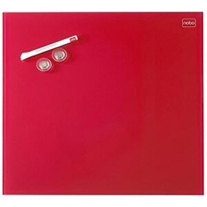 Nobo Glass Whiteboard, Magnetic, 450 x 450 mm Square Tile Design, Includes Glassboard Marker, Magnets and Fitting Kit, Red, 1903955 Nobo Glass Whiteboard, Magnetic, 450 x 450 mm Square Tile Design, Includes Glassboard Marker, Magnets and Fitting Kit, Red, 1903955