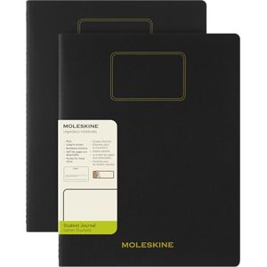 Moleskine Student Cahier Journal, Set of 2 Notebooks for Notes With Detachable Blank Pages, Cardboard Cover and Stickers, Colour Black, XXL Format 21.6 x 27.9 cm Moleskine Student Cahier Journal, Set of 2 Notebooks for Notes With Detachable Blank Pages, Cardboard Cover and Stickers, Colour Black, XXL Format 21.6 x 27.9 cm
