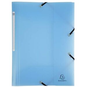 Exacompta Ref. 55172E set of 5 folders with elastic bands 3 polypropylene flaps dimensions 24 x 32 cm for A4 format Chromaline Pastel pastel blue colour Exacompta Ref. 55172E set of 5 folders with elastic bands 3 polypropylene flaps dimensions 24 x 32 cm for A4 format Chromaline Pastel pastel blue colour