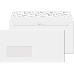 Blake Business DL 110 x 220 mm 120 gsm Peel & Seal Wallet Window Envelopes (37884) Brilliant White Wove Pack of 500 Blake Business DL 110 x 220 mm 120 gsm Peel & Seal Wallet Window Envelopes (37884) Brilliant White Wove Pack of 500