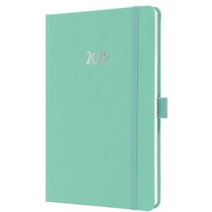 Sigel J5409 Weekly Planner Jolie 2025, FSC-Certified, 2 Pages = 1 Week, hardcover with a Fabric Surface, Approx. A5, Mint Green, 174 Pages Sigel J5409 Weekly Planner Jolie 2025, FSC-Certified, 2 Pages = 1 Week, hardcover with a Fabric Surface, Approx. A5, Mint Green, 174 Pages