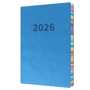 Collins Edge Rainbow 2026 12 Month Calendar Year Planner, Day-To-Page with 1/2 Hourly Appointments Diary, A5 Soft Cover Blue (ED151.U57-26) Collins Edge Rainbow 2026 12 Month Calendar Year Planner, Day-To-Page with 1/2 Hourly Appointments Diary, A5 Soft Cover Blue (ED151.U57-26)
