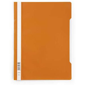 Durable Clear View A4 Document Folder Orange Transparent Front Cover Pack of 50 Folders Ideal for Holding A4 Punched Documents Durable Clear View A4 Document Folder Orange Transparent Front Cover Pack of 50 Folders Ideal for Holding A4 Punched Documents