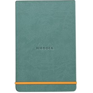 Rhodia 194357C Hard Notebook Webnotepad Water A6 Lined 192 Detachable Pages Clairefontaine Ivory Paper 90 g/m Bookmark, Elastic Closure Faux Leather Cover rama Rhodia 194357C Hard Notebook Webnotepad Water A6 Lined 192 Detachable Pages Clairefontaine Ivory Paper 90 g/m Bookmark, Elastic Closure Faux Leather Cover rama