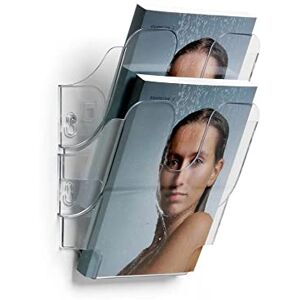 Durable FlexiPlus 2 1709013400 Literature Holder with 2 Compartments A5 Portrait Transparent Durable FlexiPlus 2 1709013400 Literature Holder with 2 Compartments A5 Portrait Transparent