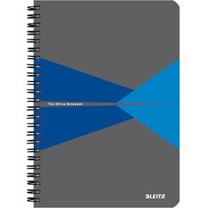 Leitz Office College Notepad A5 Squared Notebook with Spiral Bound, Cardboard Cover, 360 Degree Opening, 180 Pages/90 Sheets FSC-Certified Paper (80 g/m²), for Office and School, Blue, 44581035 Leitz Office College Notepad A5 Squared Notebook with Spiral Bound, Cardboard Cover, 360 Degree Opening, 180 Pages/90 Sheets FSC-Certified Paper (80 g/m²), for Office and School, Blue, 44581035