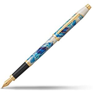 Cross Wanderlust Malta Fountain Pen with Fine Nib incl. Premium Gift Box Refillable Cartridge Pen Cross Wanderlust Malta Fountain Pen with Fine Nib incl. Premium Gift Box Refillable Cartridge Pen