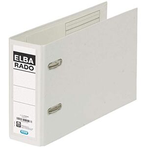 Elba Rado Plast 100022639 Lever Arch File A5 Landscape Format 7.5 cm Spine Width with Interchangeable Label White Elba Rado Plast 100022639 Lever Arch File A5 Landscape Format 7.5 cm Spine Width with Interchangeable Label White