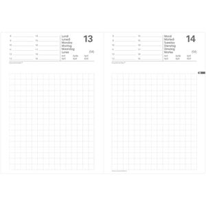 QUO VADIS 283007Q Mor Multilingual Diary Year 2022 Format 8.5 x 13 cm Squared 12 Months January-December White Paper Replacement Calendar White Cardboard Cover QUO VADIS 283007Q Mor Multilingual Diary Year 2022 Format 8.5 x 13 cm Squared 12 Months January-December White Paper Replacement Calendar White Cardboard Cover