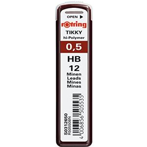 rOtring Tikky hi-Polymer Lead Refills, 0.5 mm, HB (312650) rOtring Tikky hi-Polymer Lead Refills, 0.5 mm, HB (312650)