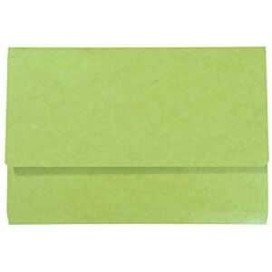 Exacompta Iderama Document Wallets, 265gsm, Foolscap Lime Green, Pack of 10 Exacompta Iderama Document Wallets, 265gsm, Foolscap Lime Green, Pack of 10