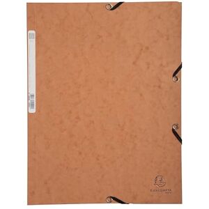Exacompta Ref 55524E Europa Elasticated 3 Flap Folders (Pack of 25) 24 x 32cm, Suitable for A4 Documents, 400gsm Genuine Premium Pressboard Havana Exacompta Ref 55524E Europa Elasticated 3 Flap Folders (Pack of 25) 24 x 32cm, Suitable for A4 Documents, 400gsm Genuine Premium Pressboard Havana